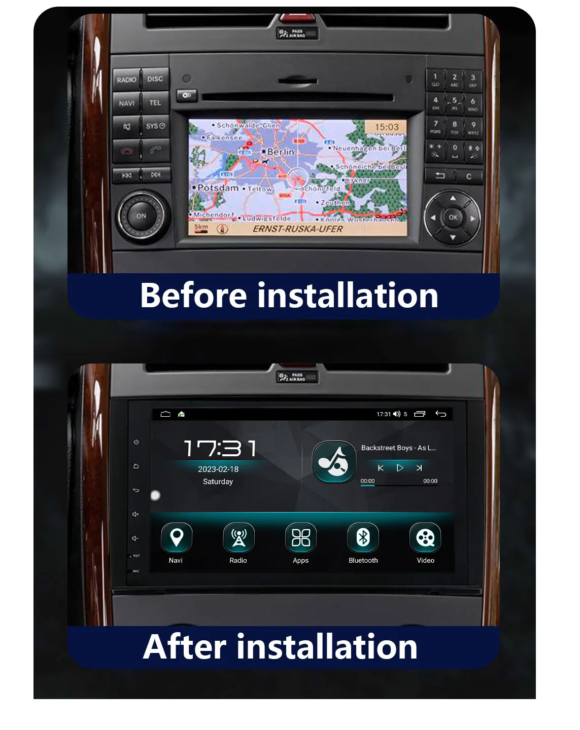 CHSTEK Car OEM Wireless Carplay For Mercedes Benz A/B-Class W245 Sprinter W906 W169 W639 W318 Viano Handsfree Swap Autoradio GPS