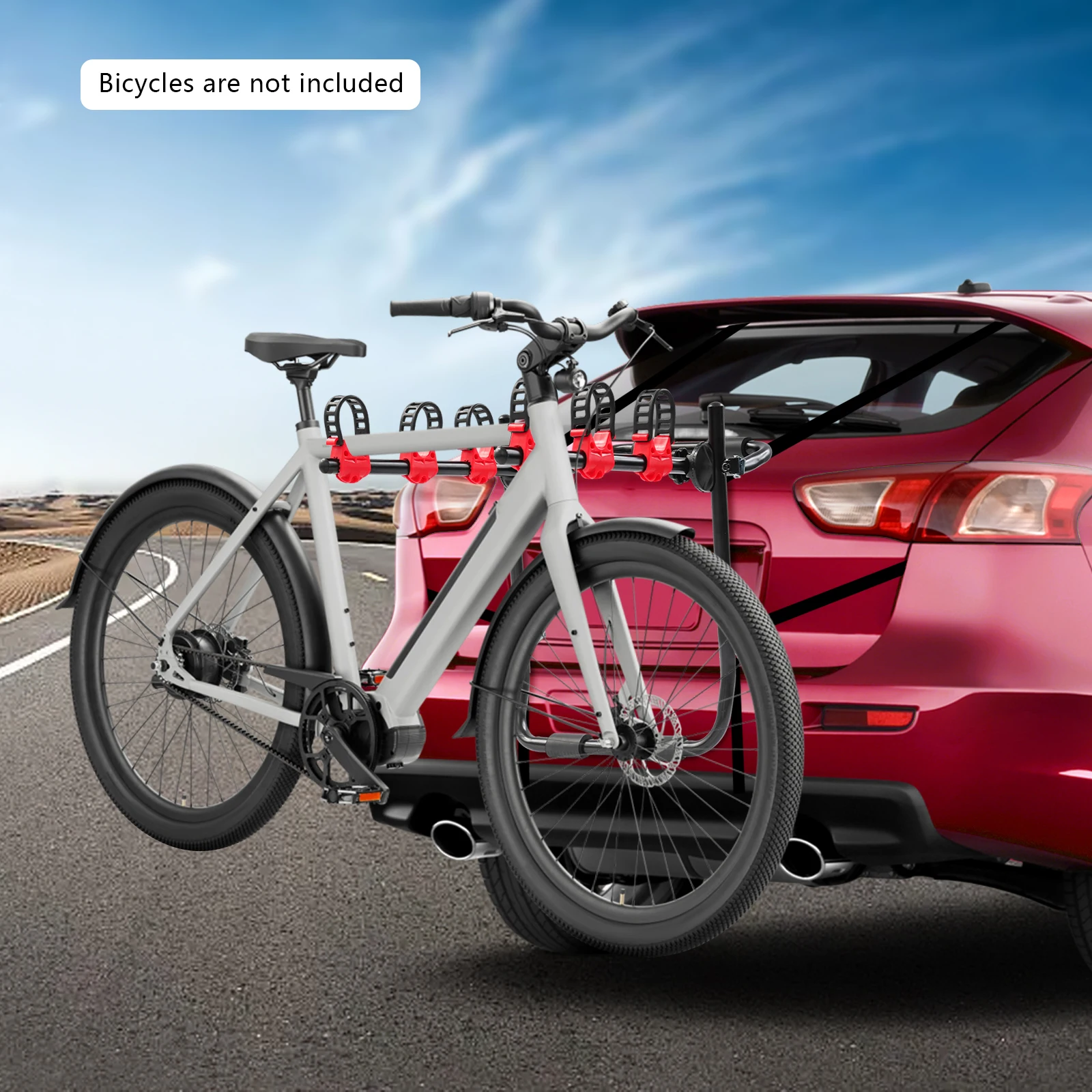 العالمي جذع شنت دراجة رف سيارة الخلفية دراجة الناقل رف أمتعة دعم 3 الدراجات لمعظم السيارات جذوع سيارات الدفع الرباعي Minivans #4