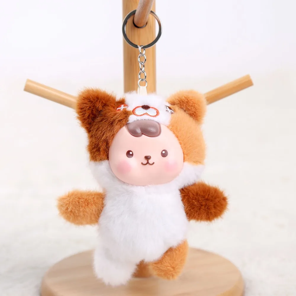 

Panda PP Cotton Funny Cat Keychain Material Lucky Charm Cute Pet Keychain Cartoon Design Cute Shape Lucky Keychain Daily Use