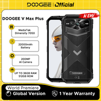 World Premiere DOOGEE V Max Plus Rugged Phone 22000mAh 36GB(16+20) 512GB 200MP Camera Phone 6.58\