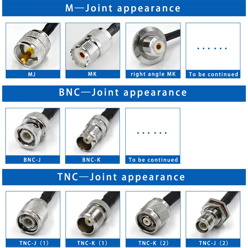 LMR 300 Cable RF Adapter 50-5 50ohm Coaxial Cable 1 Meters Long with Cutimized Connectors as N Male Female SMA BNC  M Type