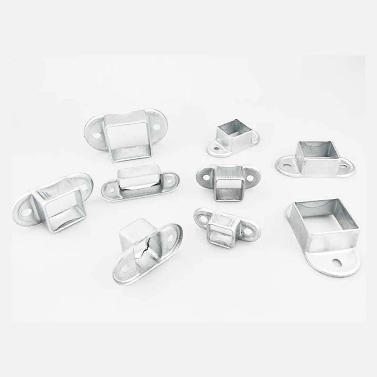 Galvanized Square Tube Fixed Base, Anti-Corrosion Wooden Column,  Staircase Guardrail Installation Accessories, Fence Buckle