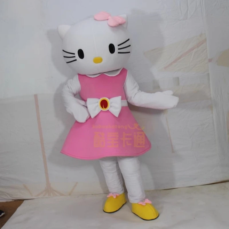 Disney MINISO Cute Hello Kitty Mascot Costume Pink Cat Mascot Costume Advertising Ceremony Fancy Dress Party Animal Carnival