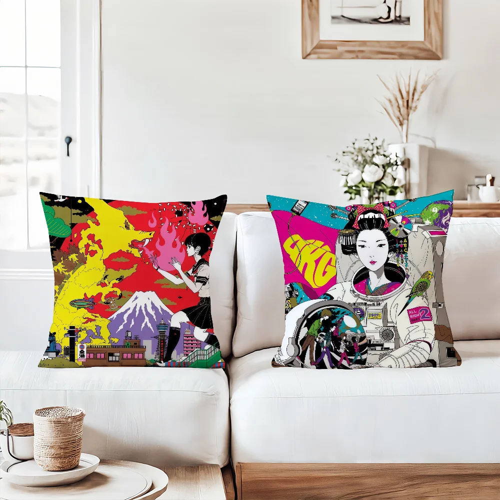 

Japanese illustrator Y-Yusuke N-Nakamura Pillow Case Office Cushions Suitable For Sofa Car Bedroom Decorative Cushion Cover