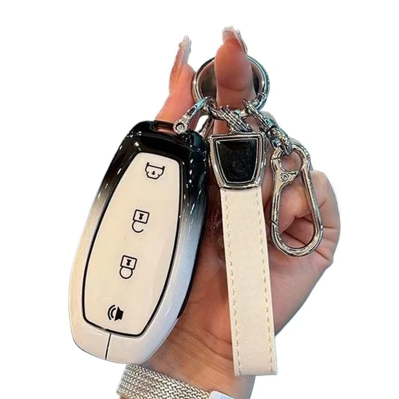 Premium Zinc Alloy Key Cover Case for Buick Vision L7 (2026) - Protective Key Fob Shell Key Bag Chain
