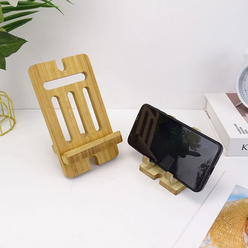 Simple Wooden Environmental Protection Mobile Phone Holder IPad Tablet Stand Creative Desktop Portable Suitable for Xiaomi Huawe