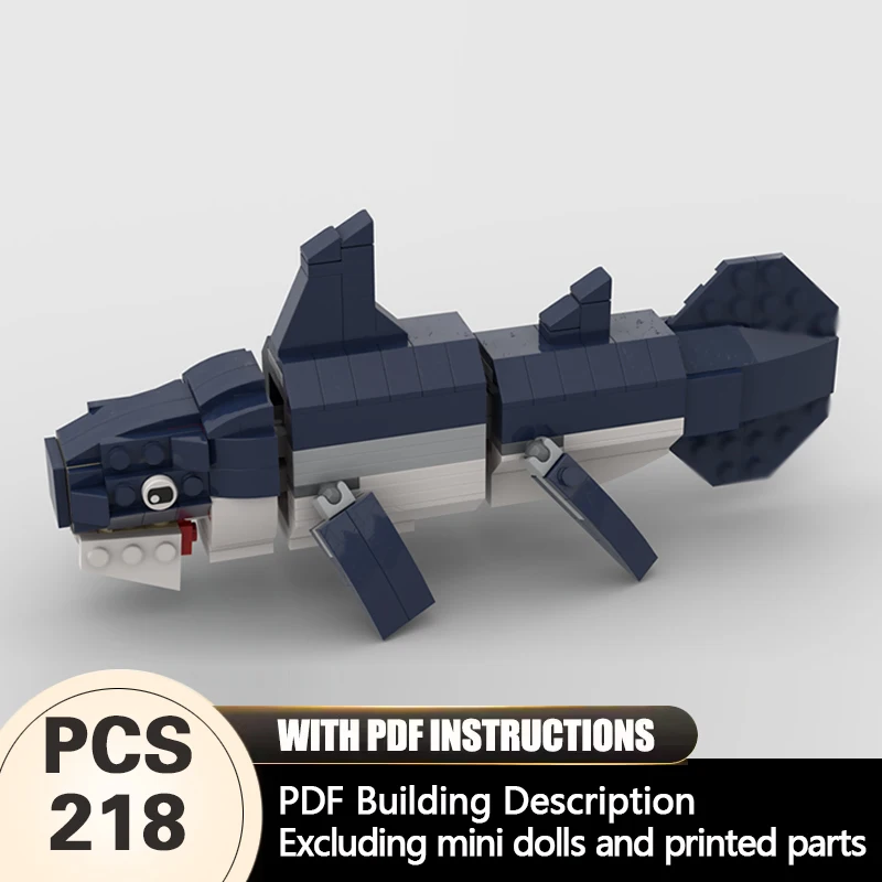 

Creators Animal Series Model MOC Building Bricks Coelacanth Modular Technology Gifts Holiday Assemble Children Toys Suit