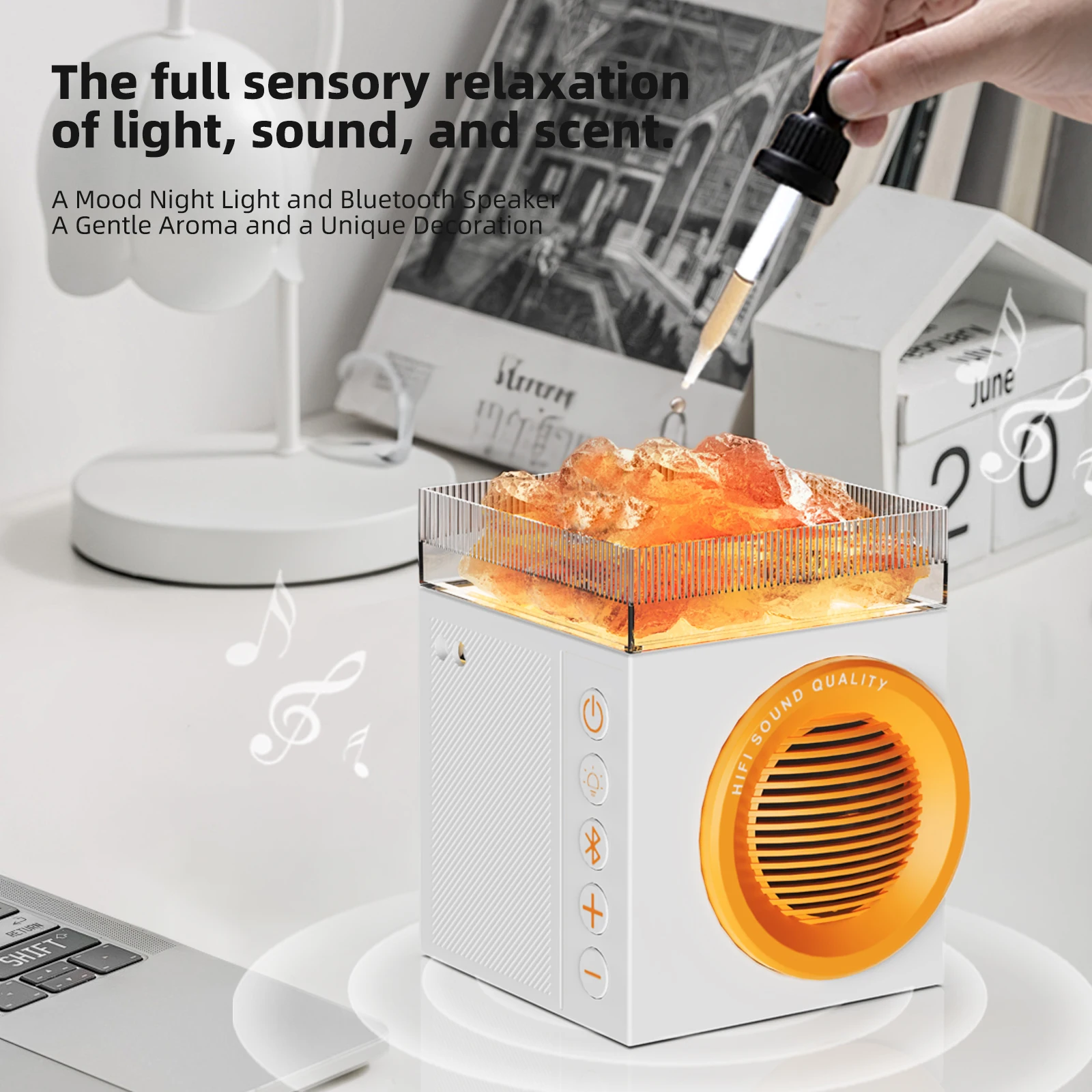 Mini luz noturna bluetooth 5.4 alto-falante ao ar livre sem fio chocante baixo sistema de áudio sem fio mp3 player música soundbar recarregável