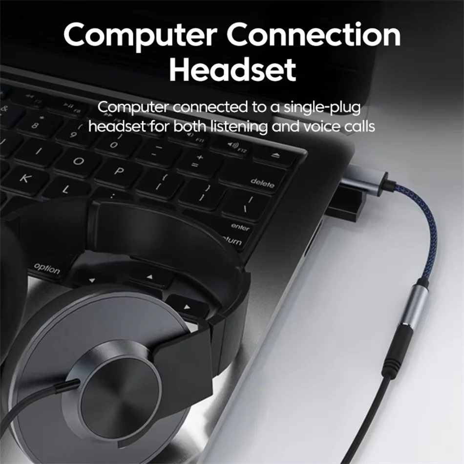 USB to 3.5mm Audio Jack Adapter USB A to 3.5mm TRRS USB to Audio Jack Adapter Headset External Stereo Sound Card for PC Laptop view 3