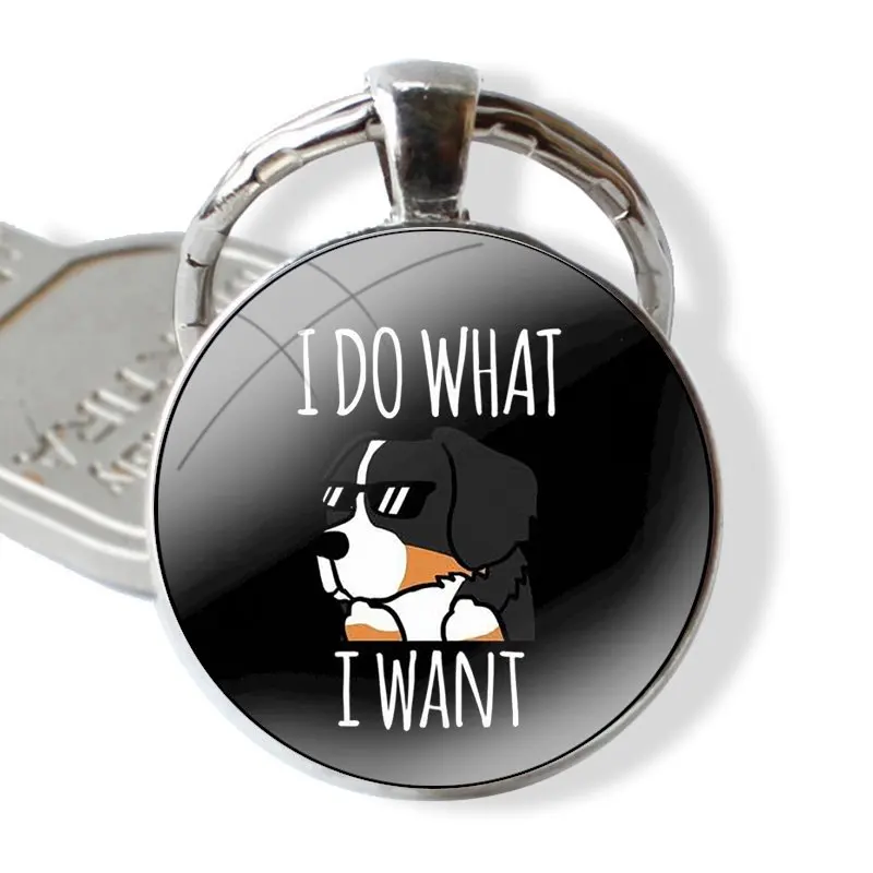 Jack Russell Terrier Dog puppy word Keychain Handmade Glass Cabochon Key Ring Holder Pendant Key Chains