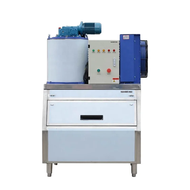 Water Cooling Auto 500kg Commercial Flake Ice Maker Machine