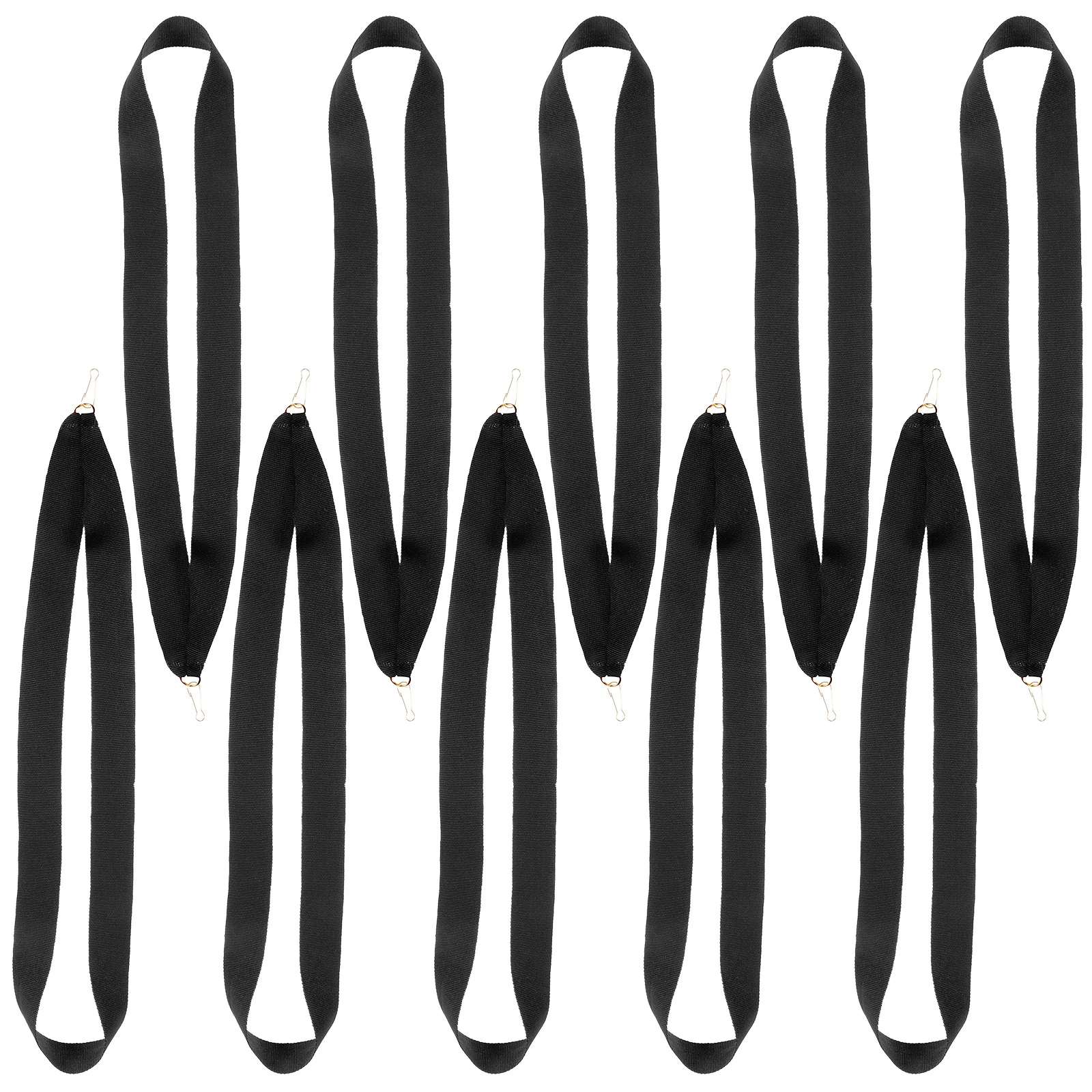 10 Pcs Medal Lanyard Sports Meeting Party Ribbon Award Ribbons Neck for Medals Black Hooks