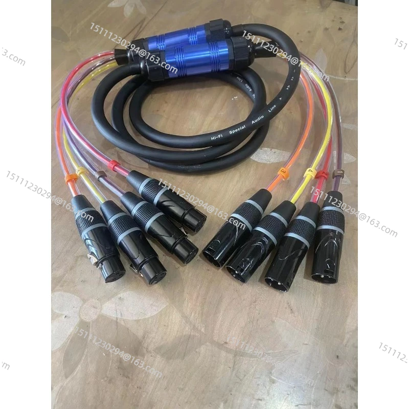 

4-жильный аудиосигнальный кабель XLR, микрофонная линия нестандартной длины для 4-канальной связи