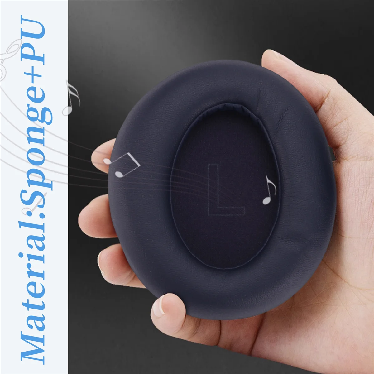 Replacement Ear Pads for Life Q30/Q35 Protein Leather Headphones Earpads(Blue)