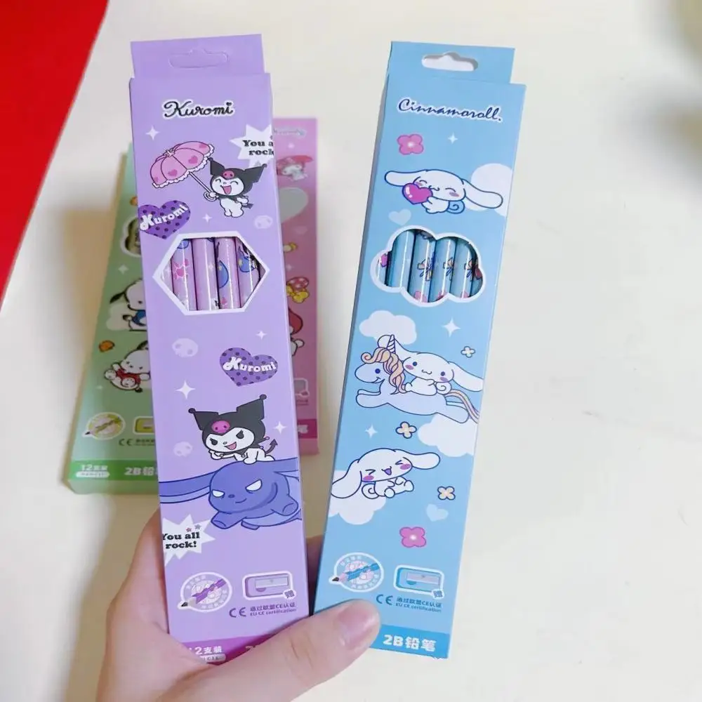 

Карандаш Sanrio с Hello Kitty Kuromi Cinnamoroll My Melody, 12 шт.