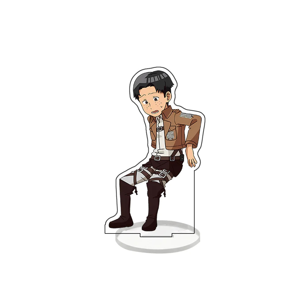 Anime Attack on Titan Eren Yeager Mikasa Ackerman 10CM Acrylic Stand keychain Cute Figure Display peripheral Collect Fans gift