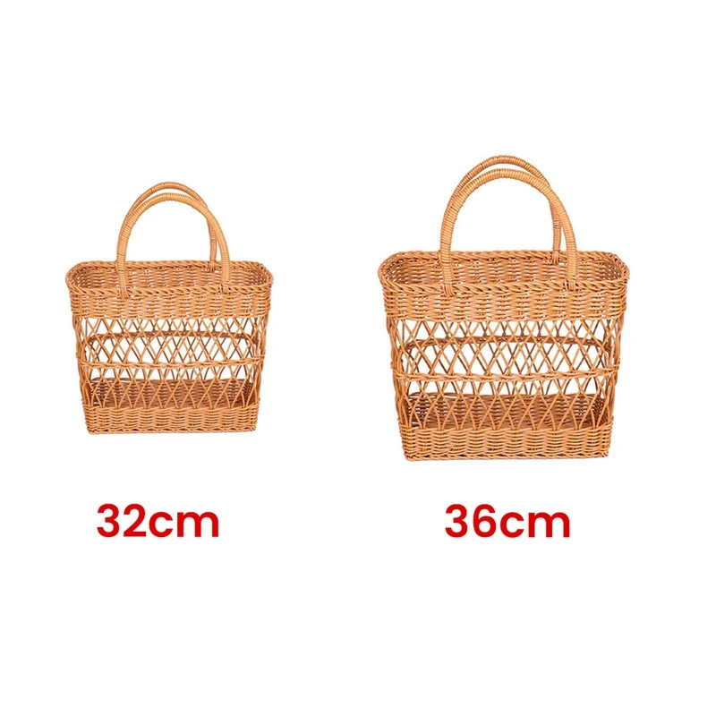 

Woven Storage Bags For Picnics And Outings Hanging Makeup Organizer Handmade Travel Bag For Women Shopping Basket