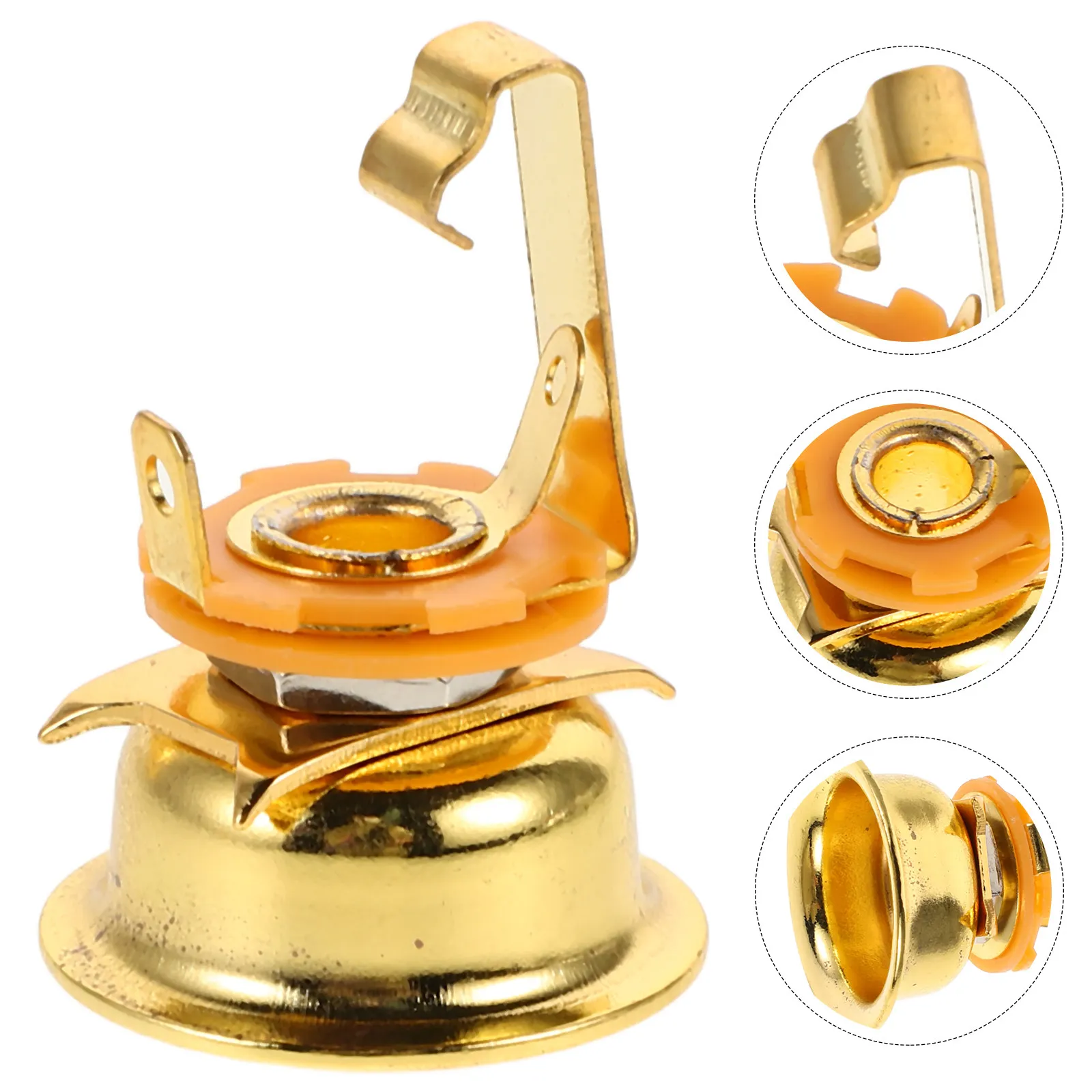 Round Electric Guitar Output Jack Metal Socket Plate Robust Construction Seamless Integration Professional Guitar Fittings