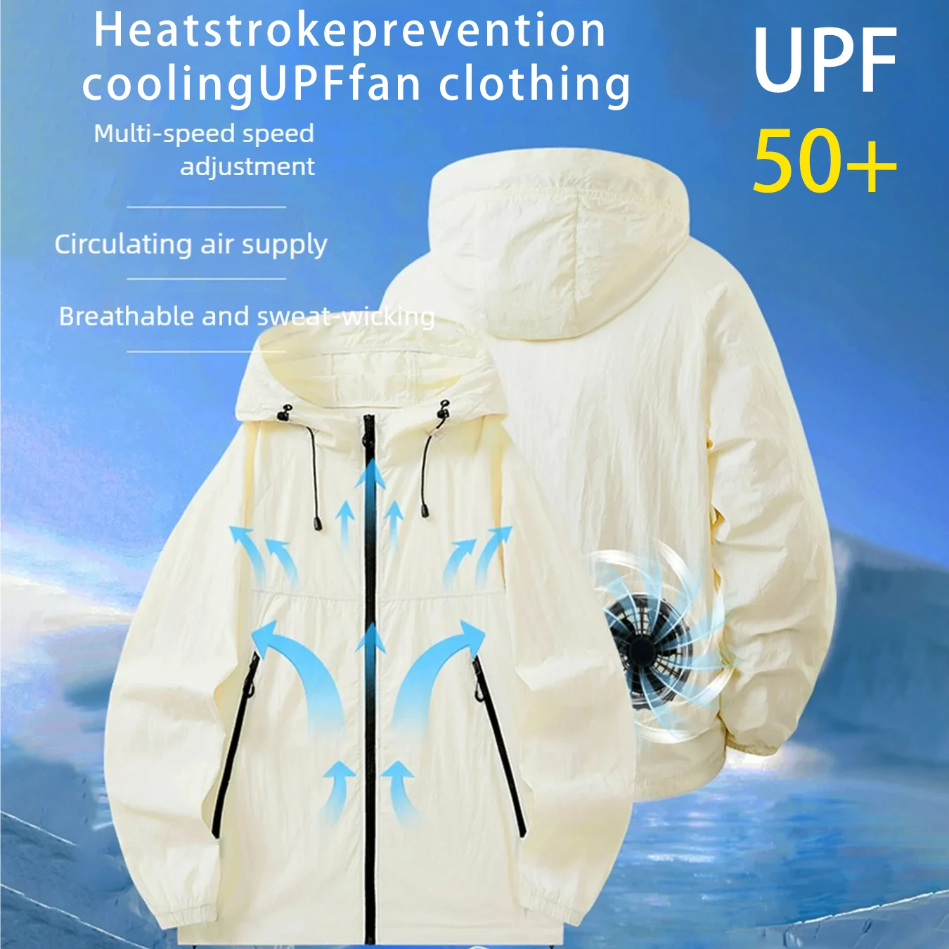 Summer Cooling Jacket for Men Women with Fans Intelligent Air Conditioning Outerwear UV Resistant Work Clothing for Outdoor