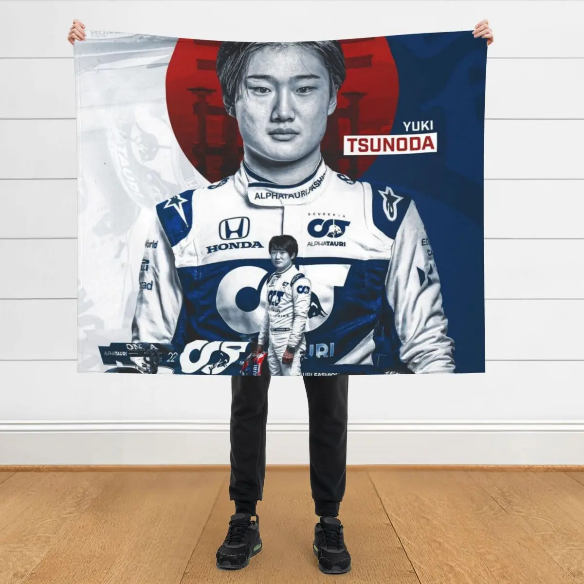 

Yuki Tsunoda Throw Blanket warm for winter Luxury Softest Blankets