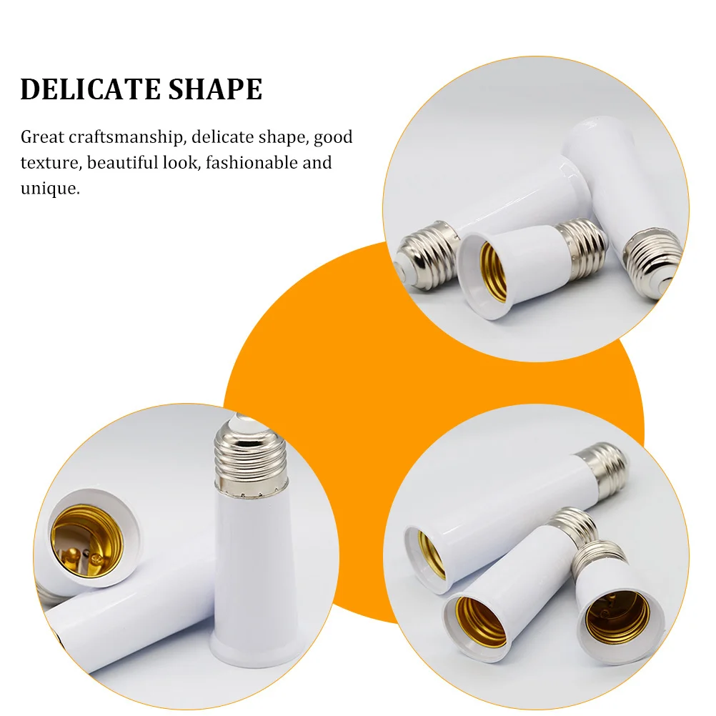 

10Pcs 95Mm E27 Lamp Socket Extender Strong Build Light Extension Adapter for Living Room Ceiling Fixtures Installation