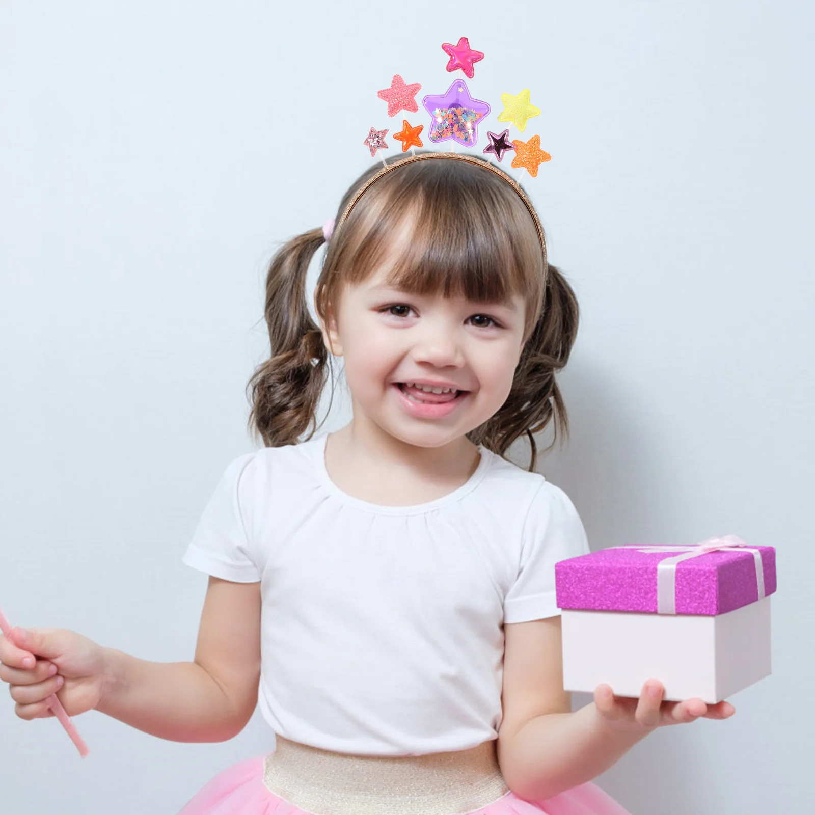 

1Pcs Sequin Star Hairband Creative Headband Party Prop Kids Birthday Costume Accessory Star Headband Birthday Headpieces