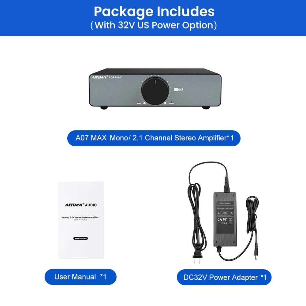 Aiyima a07 max tpa3255 Audio-Leistungs verstärker 2,0 Stereo verstärker 600 wx2 pbtl Mono-Sound verstärker w Heim lautsprecher v 8