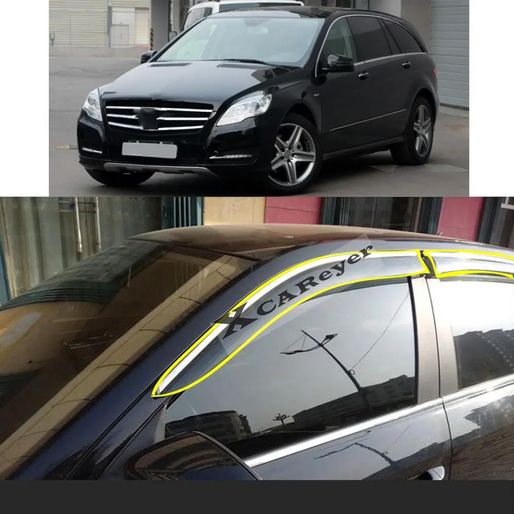 For Mercedes-Benz R-Class R500 R350 R300 2008 2009 2010 2011 2012 2013 2014-2017 Sticker Window Glass Wind Visor Rain/Sun Guard