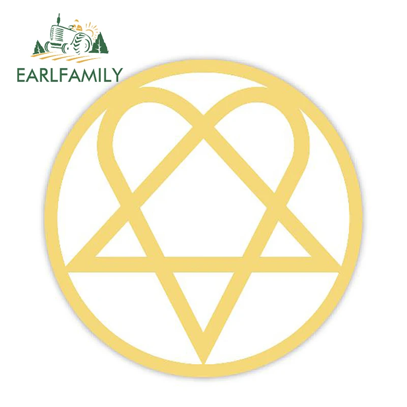 EARLFAMILY 13cm x 13cm Heartagram Pink Decal Funny Car Styling Sticker Waterproof Auto Motor Decoration Graphics Car Stickers