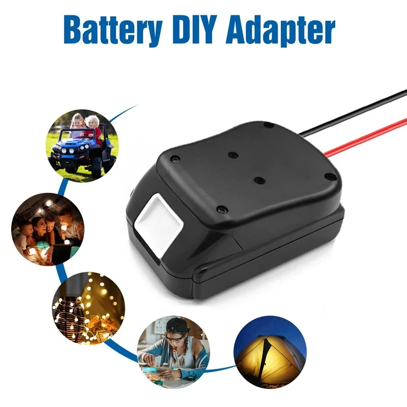 Imagem -02 - Li-ion Bateria Adaptador Doca Suporte Faça Você Mesmo Poder Roda Adaptador Makita Bosch Milwaukee Dewalt Black & Decker Ryobi 18v 20v