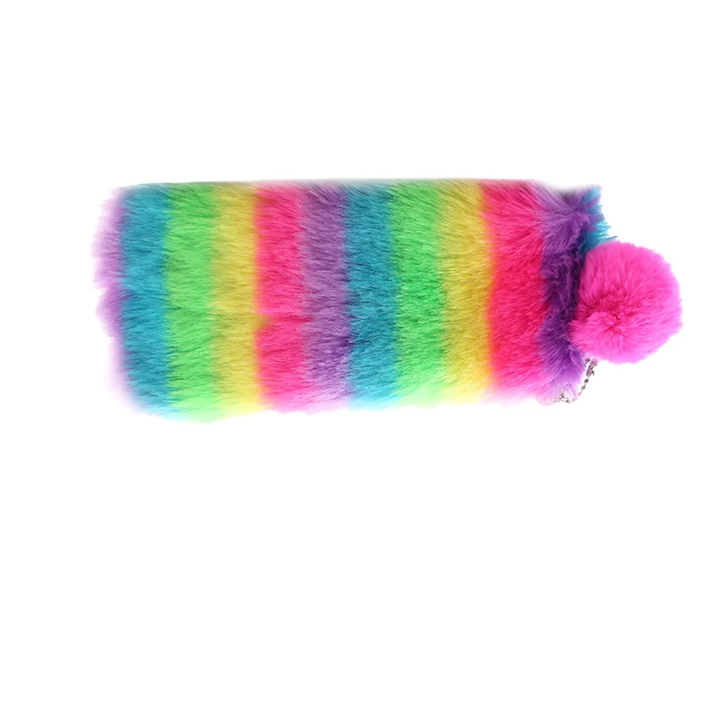 

Rainbow Pencil Bag Small Makeup Travel Pouch Cute Stationery Organizer High Capacity