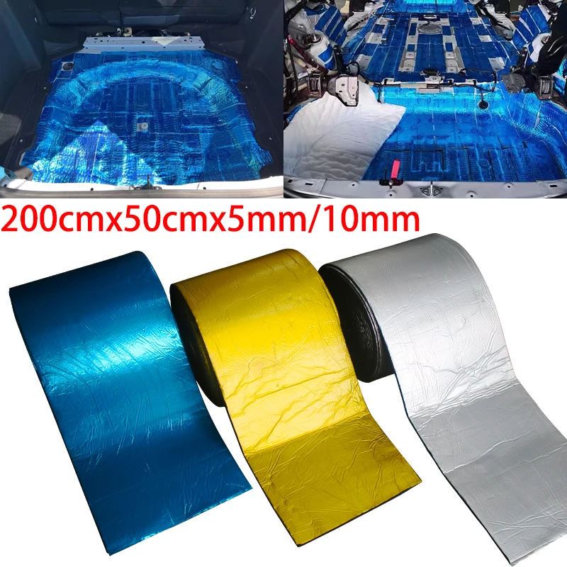 50cmx200cm 5/10mm Car Acoustic Thermal Sound Deadener Mat Sound Proof Wall Panels Auto Deadening Noise Insulation Mats For Cars