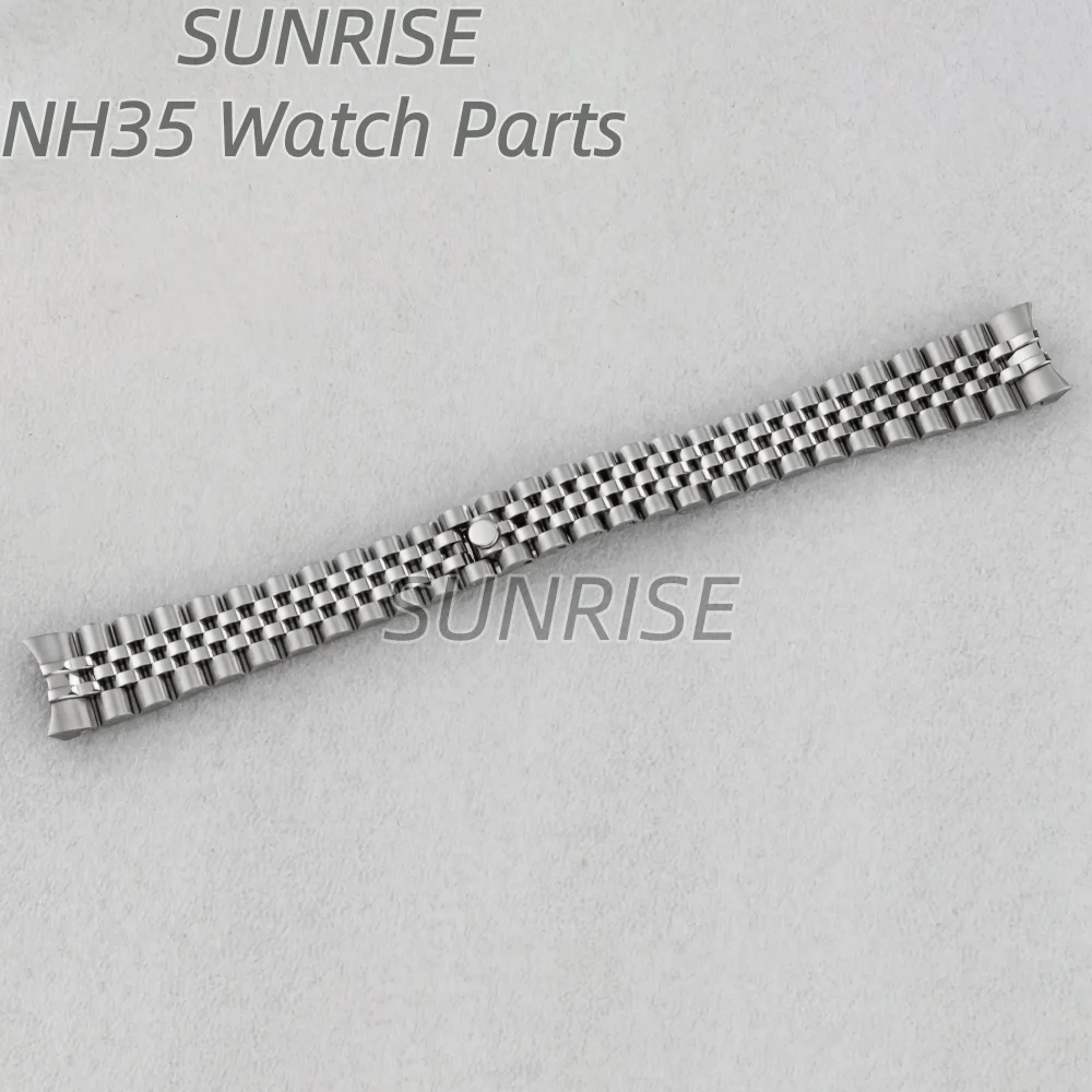 20mm Women Watch Strap Bracelet Soild Stainless Steel Clasp Wristband For Datejust Rose/Silver/Gold Watchband Accessories Parts