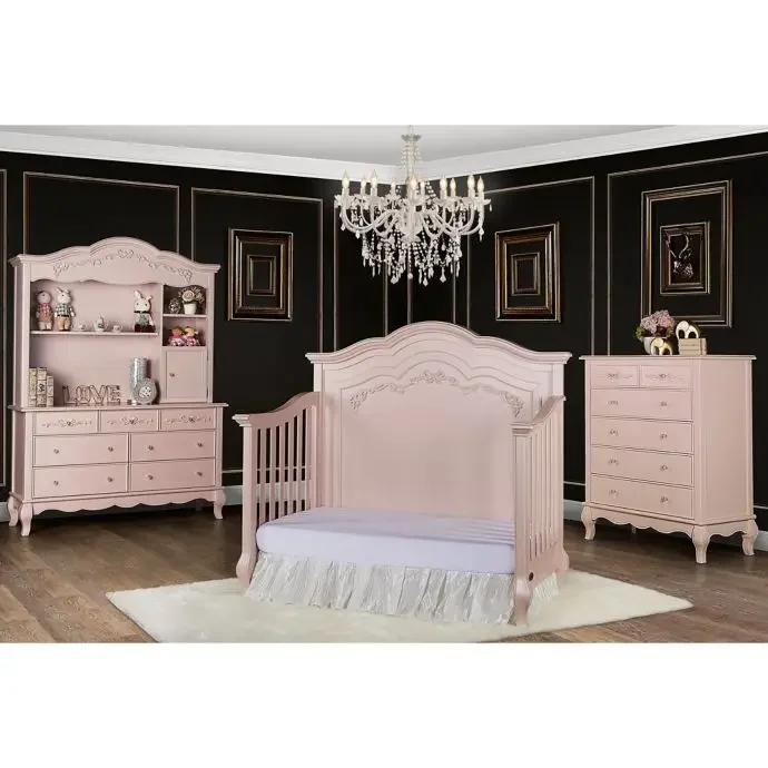 

5-in-1 Convertible Ivory Lace with 3 Mattress Heights, Sturdy and Spacious Children's Bed.