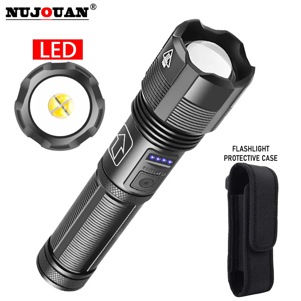 

New XHP70 Led Flashlight 18650USB Rechargeable Torch Powerful Tactical Flash Light Zoomable Hunting Lantern Waterproof Hand Lamp