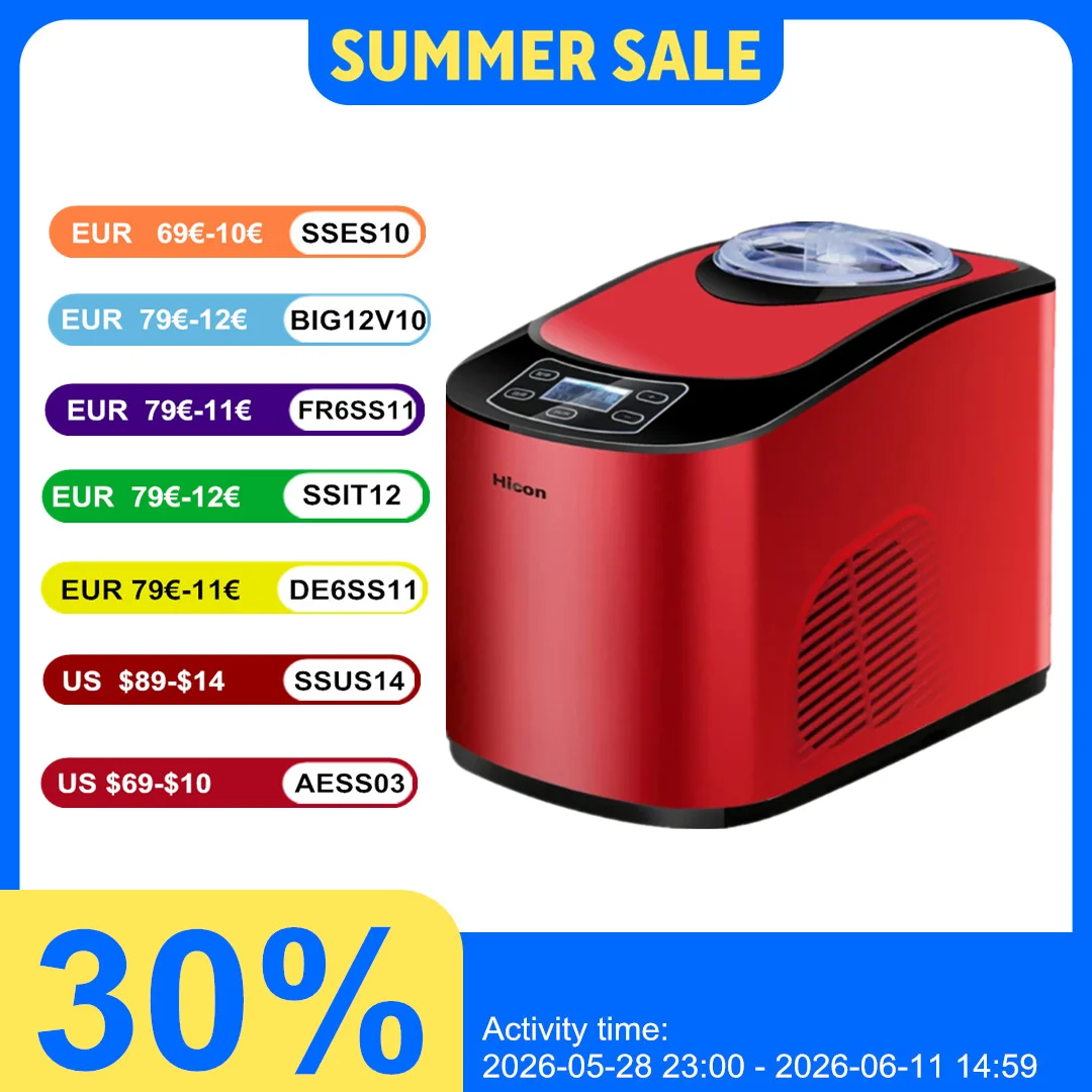 1PC Home full automatic ICM-15A mini ice cream machine household intelligent ice cream maker 1.5L Capacity 140W Ice Cream Makers