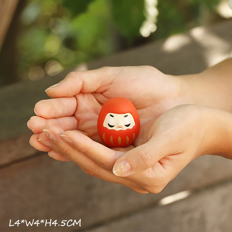 مجموعة من 8 قطع من داروما اليابانية الصغيرة، تماثيل فنغشوي داروماس من السيراميك، سحر محظوظ، زخرفة زن، ديكور منزلي على الطاولة #3