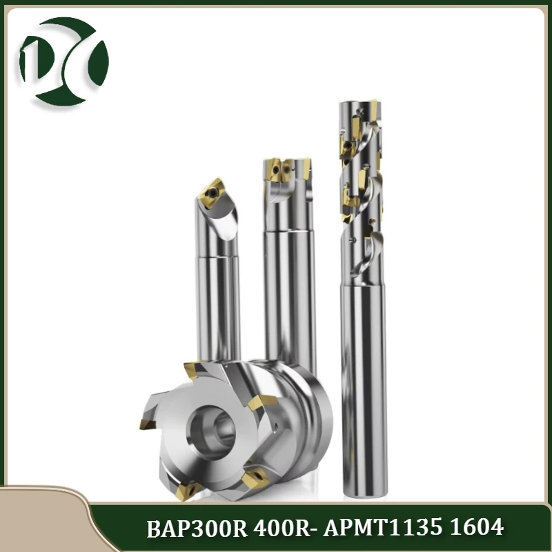BAP300R 400R Corn milling cutter Rod Spiral Side Roughing Cutting Spiral Groove Machining Center Tool for APMT1135 1604 insert