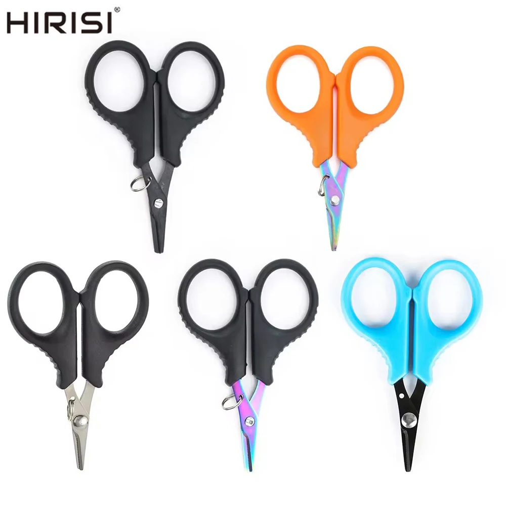 Hirisi Stainless Steel Fishing Scissor Portable Scissor Plier Cut PE line Braid Line Cutter Plies Fishing Tools Accessories