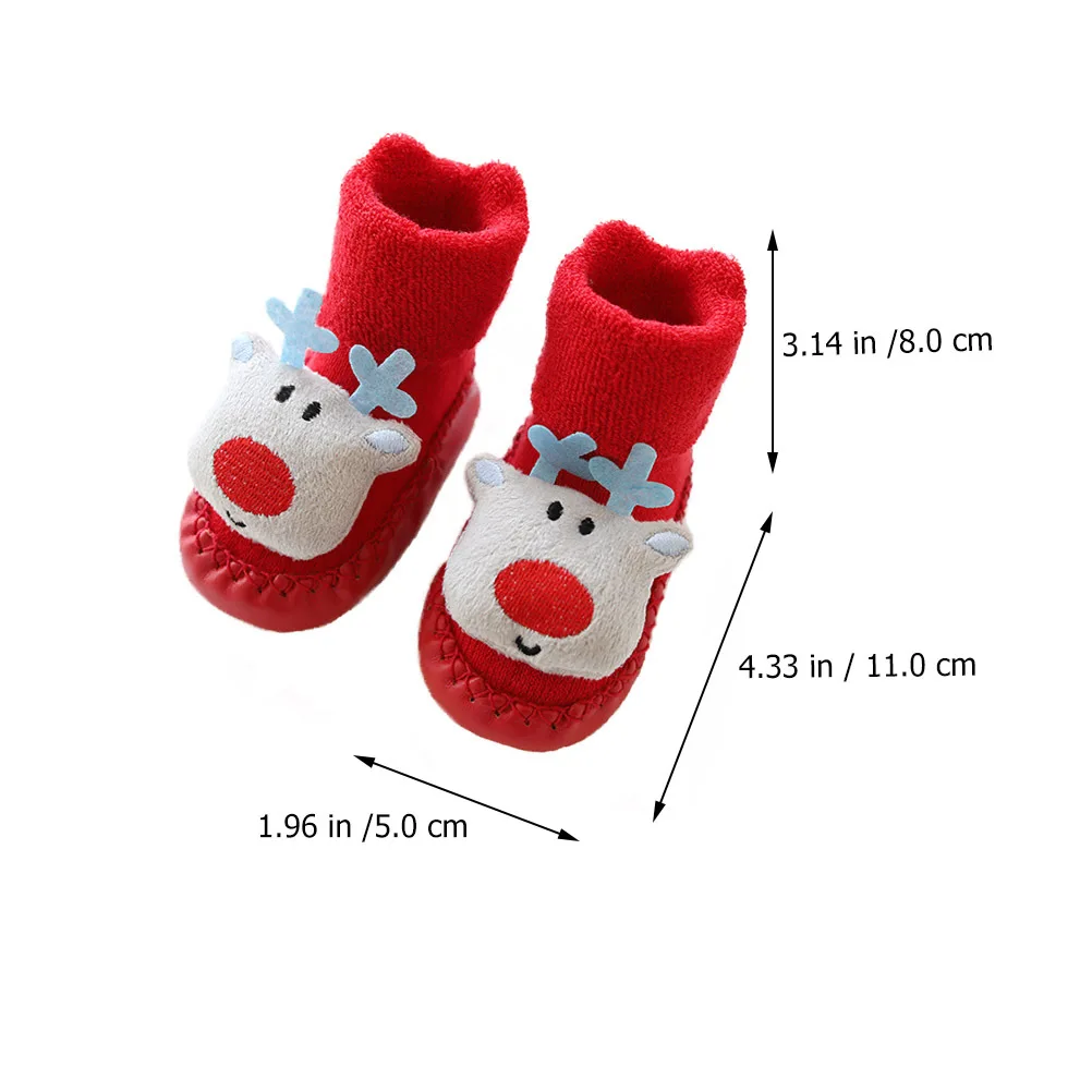 

1 пара теплых детских носков, свежие яркие цветные носки-тапочки для детей, одежда для рождественской вечеринки, удобное, долговечное использование