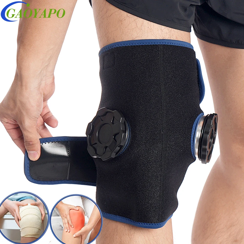 1Set Knee Ice Pack Wrap,Hot & Cold Therapy - Reusable Compression Best for Meniscus Tear,Injury Recovery,Bursitis Pain Recovery