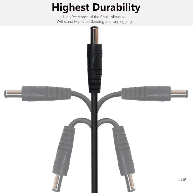 DC5.5x2.1mm/DC5.5x2.5mm Male to Male Adapter Cable Double Male End Power Cord Direct Current Round Hole Extension Cable