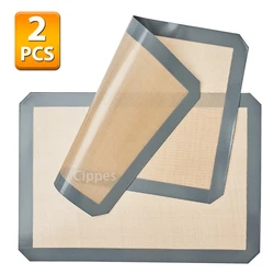 2PCS Silicone Baking Mats for Oven, 42x29.5cm, Reusable Non Stick Heat Resistant Bakeware Sheets Liner,for Cookies Macaron Bread
