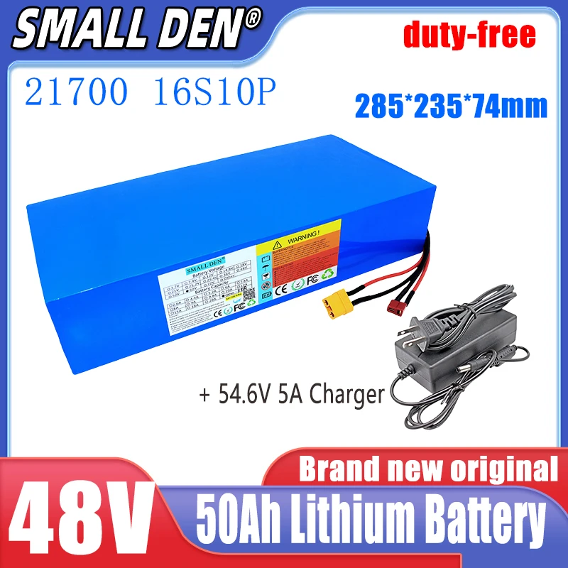 New 48v 50ah 21700 13S10P A-grade lithium battery pack with 2500W high power suitable for various energy storage backup batterie