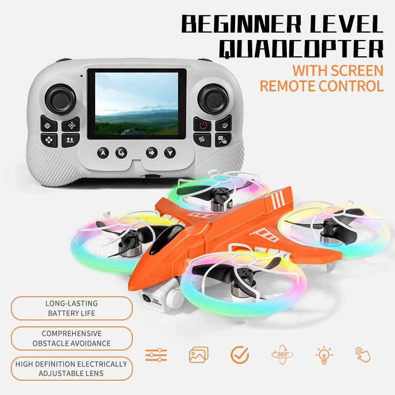 X3 drone,4K LCD screen, 2 batteries, stable hovering, electrically adjustable dual cameras, WIFI, 360° gesture photography, infrared obstacle detection, optical flow positioning, and mobile application control