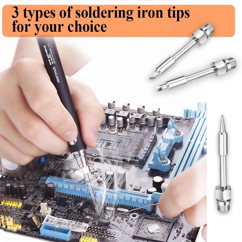 1pcs 510 Interface Soldering Iron Head Mini Portable Soldering Iron Tip Accessories Tool 8W USB Solder Tip