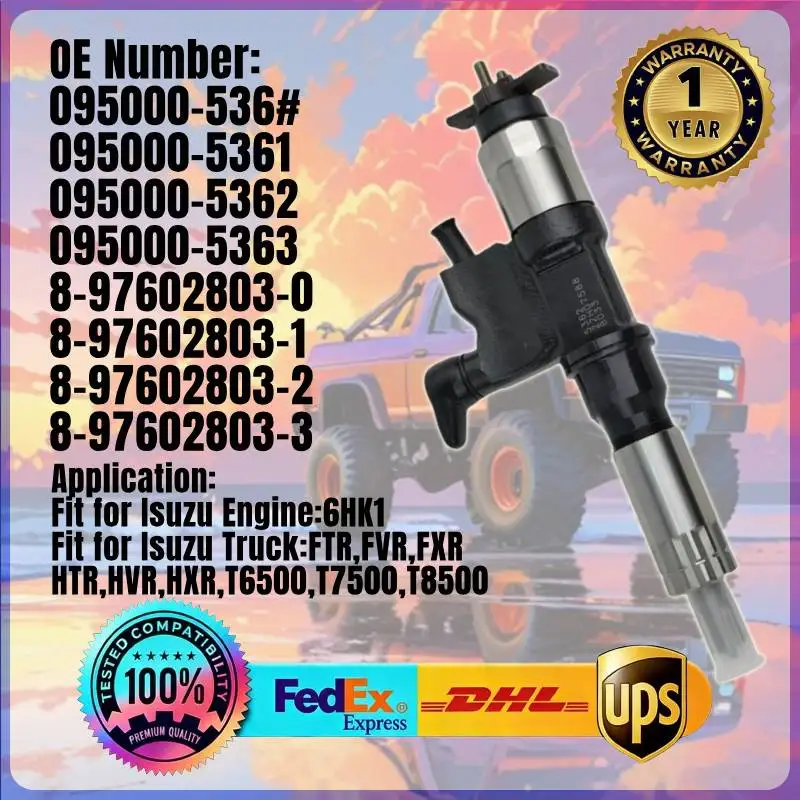 

Топливная форсунка 095000-5361 095000-5362 8-97602803-1 для двигателя Isuzu 6HK1, грузовиков FTR FVR FXR HTR HVR HXR T6500 T7500 T8500