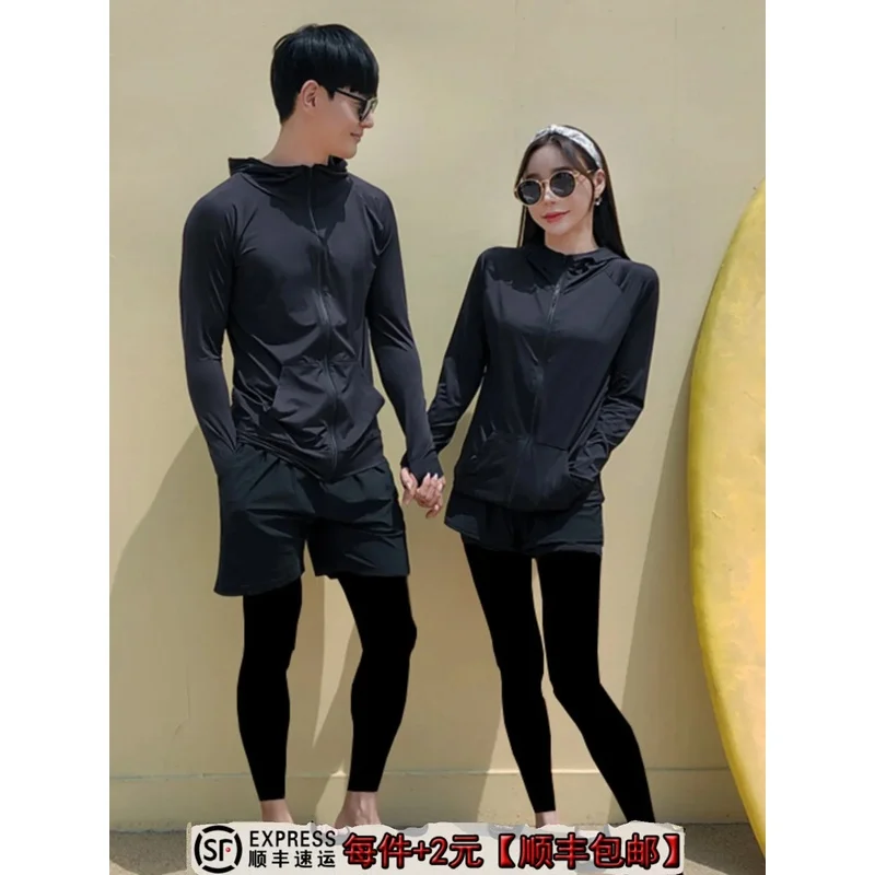 Rash Guard for Couples Swimsuits Women Men Surfing Suit Tankini Rashguard Sports Swimsuit Beachwear Long Sleeve Surf T-Shirt