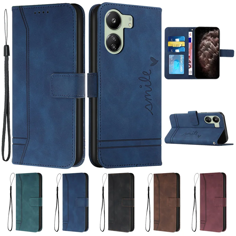 

Чехол для Xiaomi Redmi 13C Redmi 13C Coque Leather Wallet Flip Book Cover на sFor Xiaomi 13C Xiomi Redmi13C Phone Case Fundas