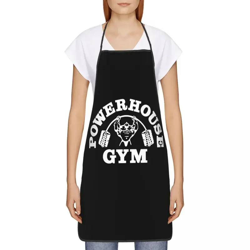 Custom bib Powerhouse Gym apron men women unisex adult chef kitchen cooking bodybuilding fitness muscle tablier cuisine baking